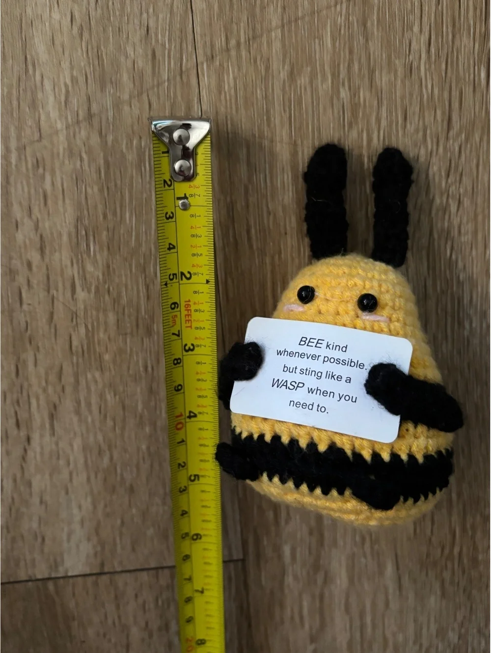 Handmade Crochet Bee Plush Amigurumi 5” d45